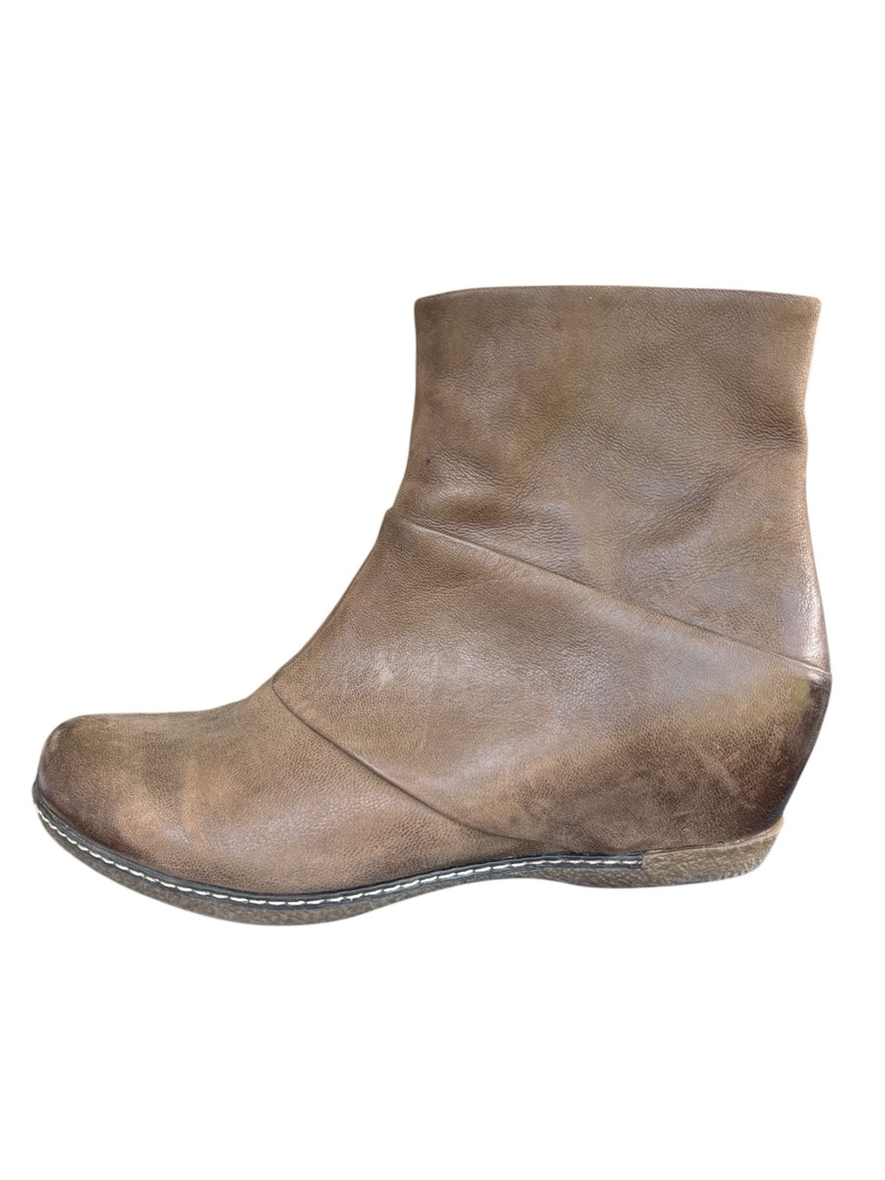 Dansko Lettie Brown Leather Women’s Shoes Wedges Size 8.5-9 EU 39 Ankle Boot EUC